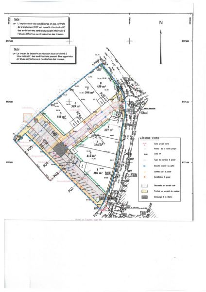 Plan des parcelles du lotissement ilôt des Glycines